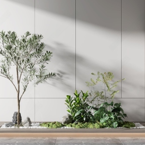 现代绿植景观3D模型下载